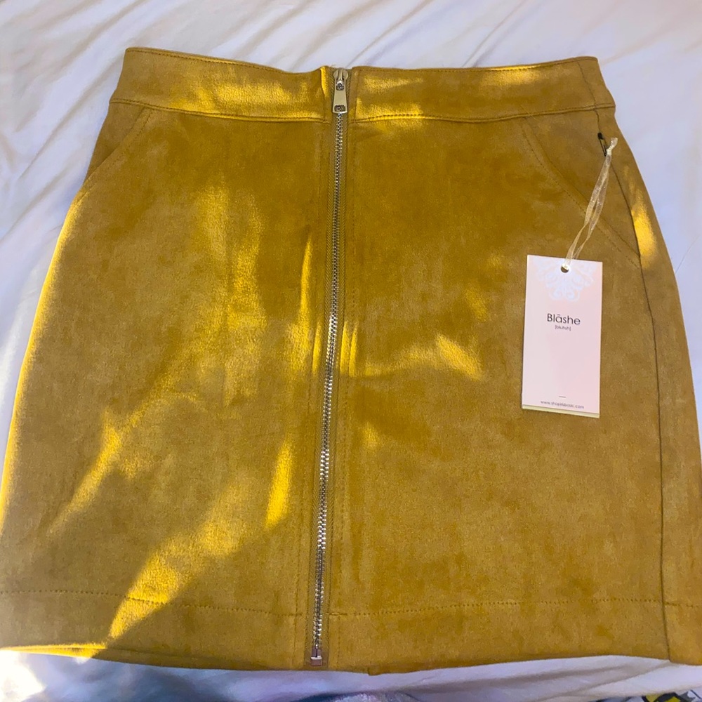 Suede skirt